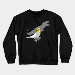 dinosaur shadow - cockatiel 2 Crewneck Sweatshirt